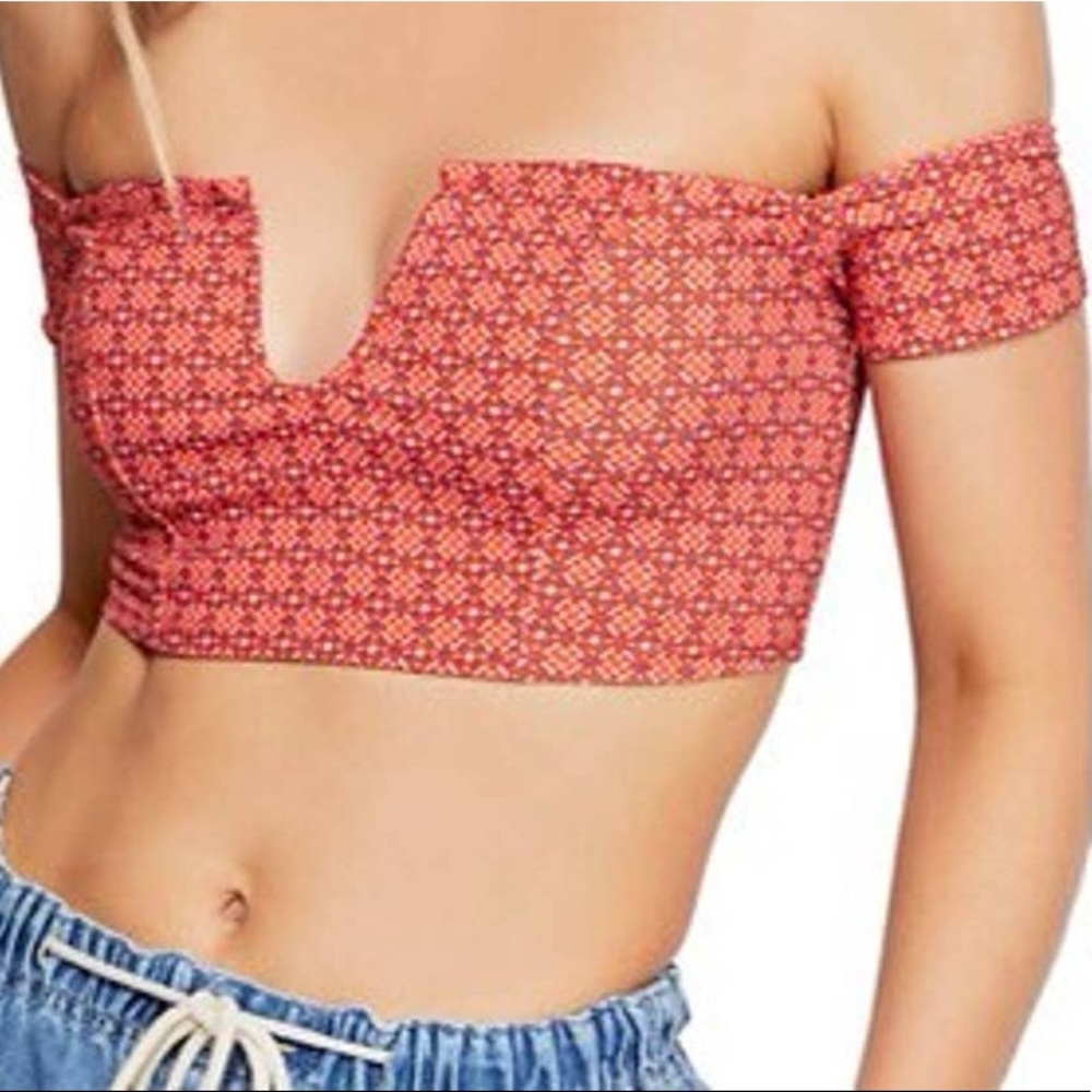 New Free People Brami Off The Shoulder Crop Top